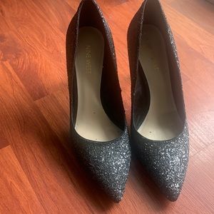 Nine West sparkly black shoes